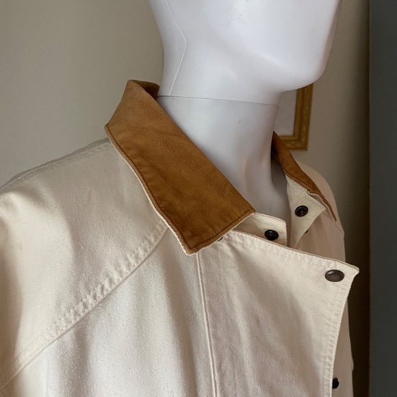 AUSTRALIAN OUTBACK COLLECTION vtg white womens M duster western cowboy 90s coat - Picture 6 of 15
